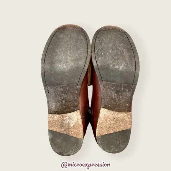 Frye Molly Button Brown Leather Tall Knee High Equestrian Zip Up Vintage Boots - Picture 11 of 14